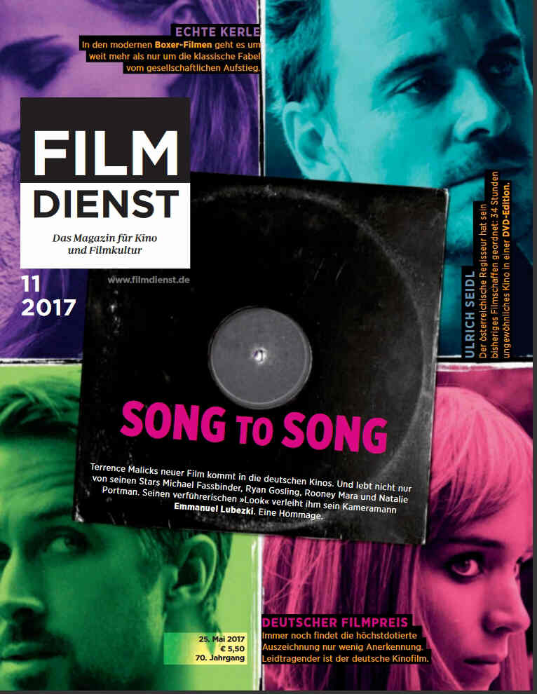 FILM DIENST magazine side cover Issue 11 25 May 2017