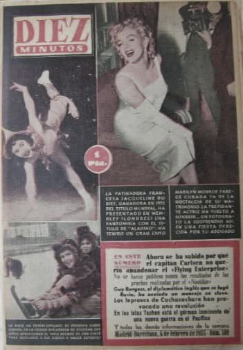 DIEZ MINUTOS magazine side cover Issue 180  January 1955