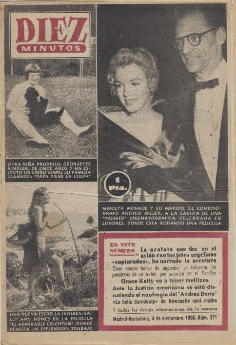 DIEZ MINUTOS magazine side cover Issue 271  November 1956