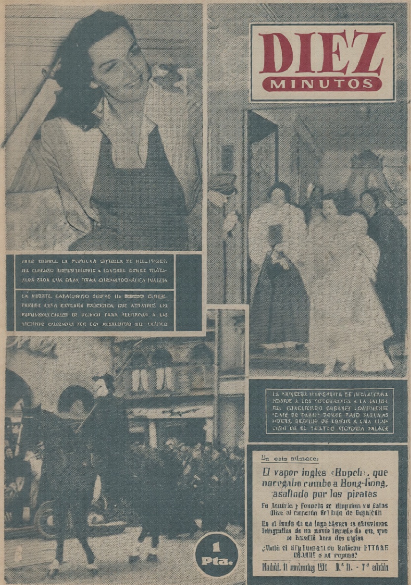 DIEZ MINUTOS magazine side cover Issue 11  November 1951