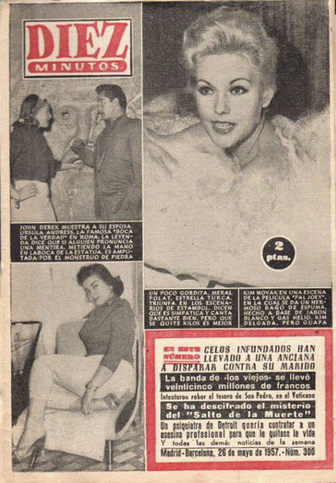 DIEZ MINUTOS magazine side cover Issue 300  May 1957