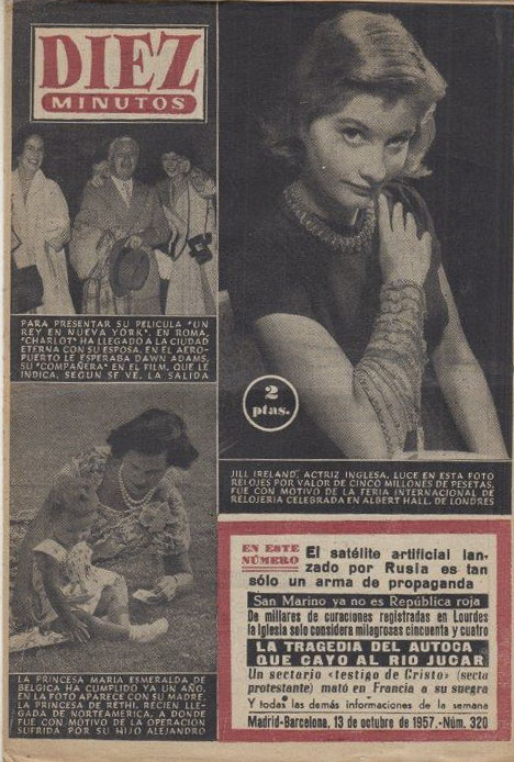 DIEZ MINUTOS magazine side cover Issue 320  October 1957