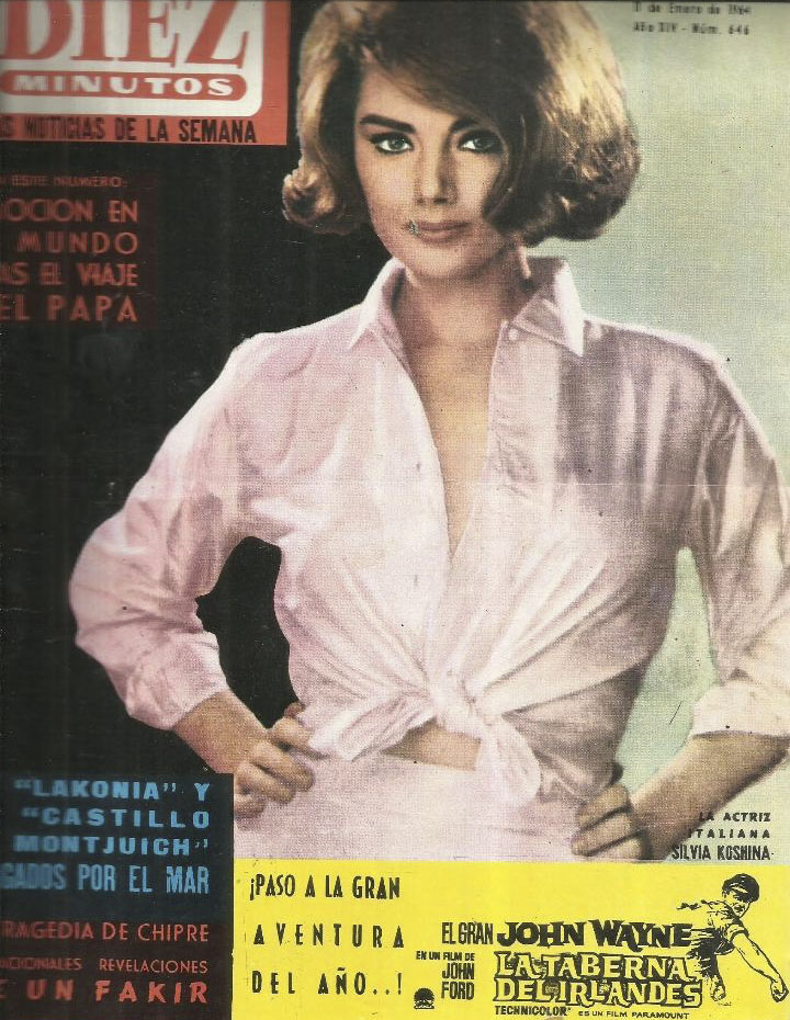 DIEZ MINUTOS magazine side cover Issue 646 11 January 1964