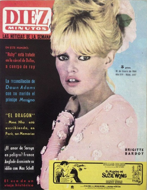DIEZ MINUTOS magazine side cover Issue 647 18 January 1964