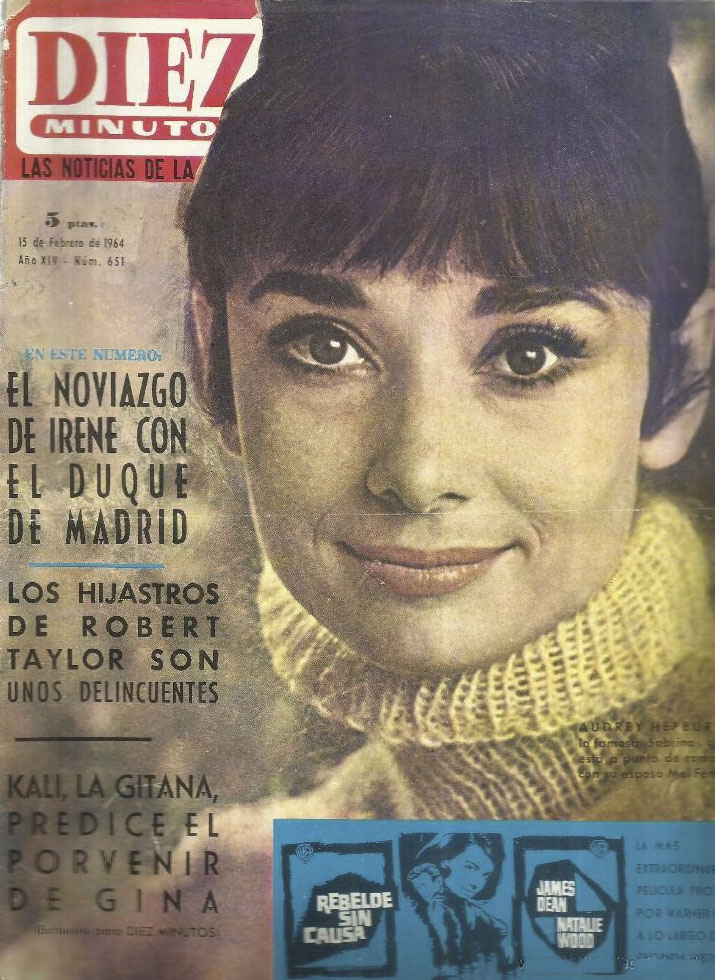 DIEZ MINUTOS magazine side cover Issue 651 15 February 1964