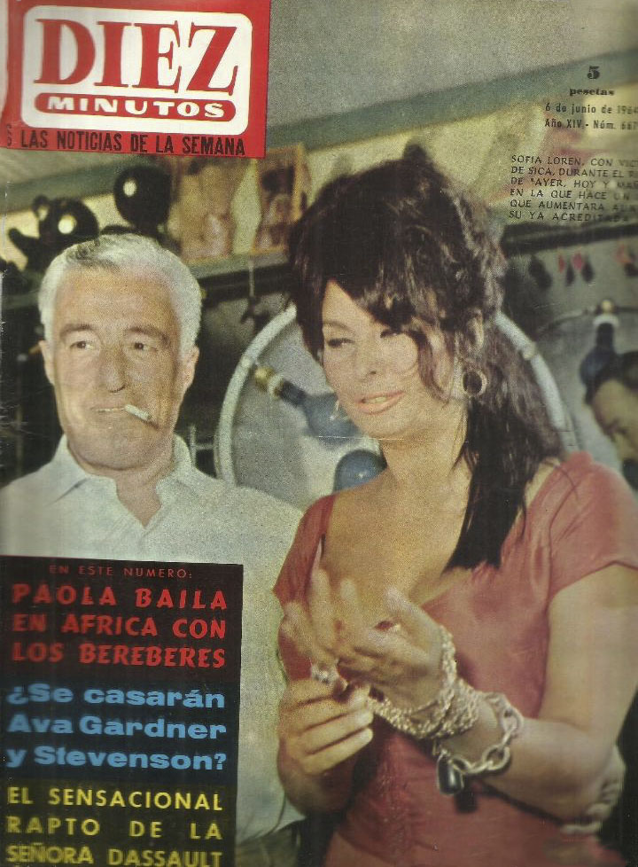 DIEZ MINUTOS magazine side cover Issue 667 6 June 1964