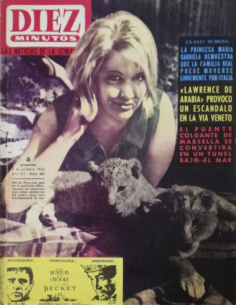 DIEZ MINUTOS magazine side cover Issue 684 3 October 1964