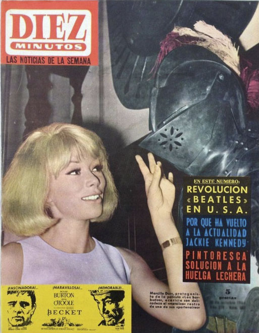 DIEZ MINUTOS magazine side cover Issue 685 24 October 1964
