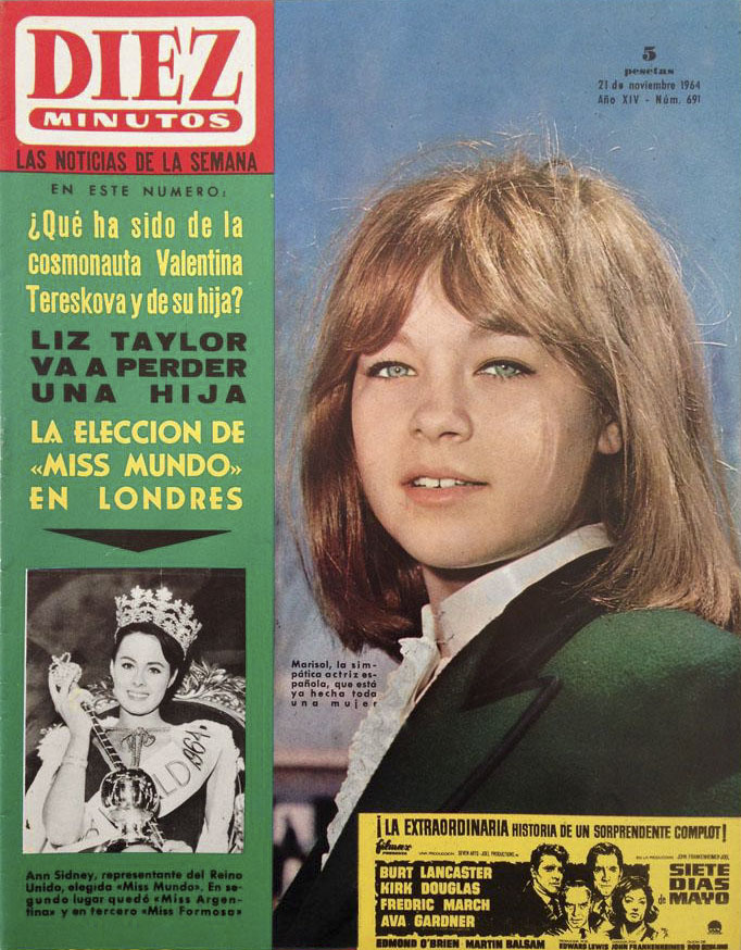 DIEZ MINUTOS magazine side cover Issue 691 21 November 1964
