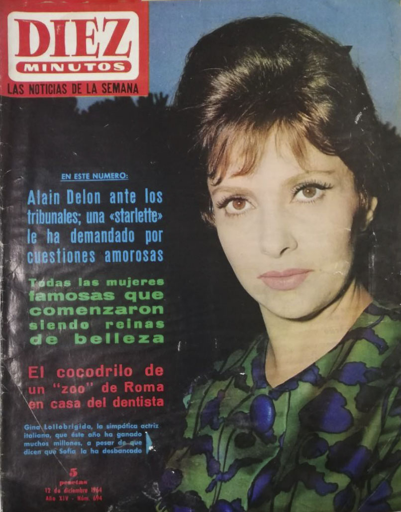 DIEZ MINUTOS magazine side cover Issue 694 12 December 1964