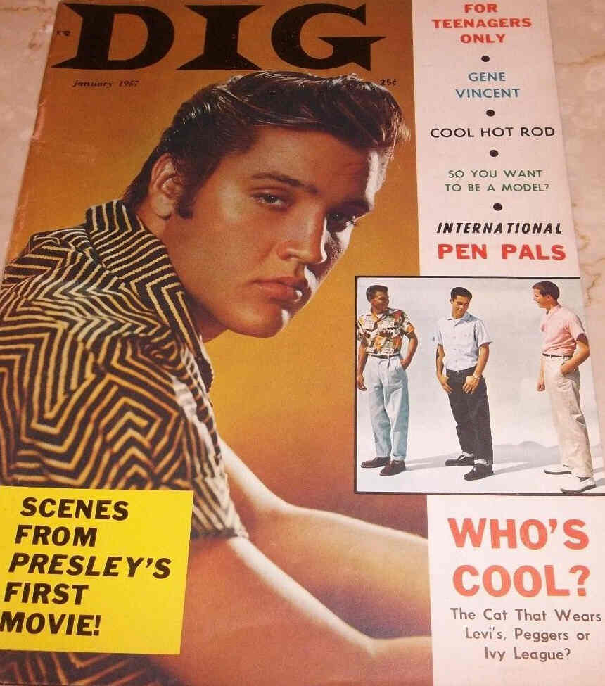 DIG magazine side cover January 1957