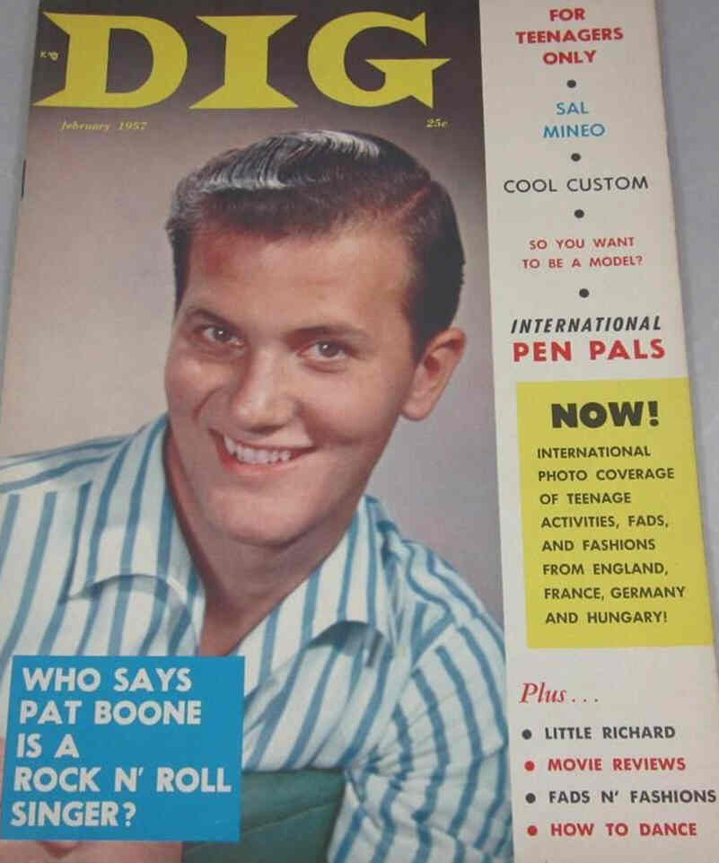DIG magazine side cover February 1957