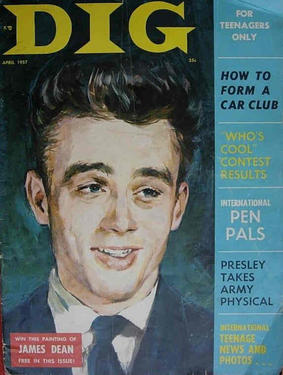 DIG magazine side cover  Vol 1 # 12 April 1957