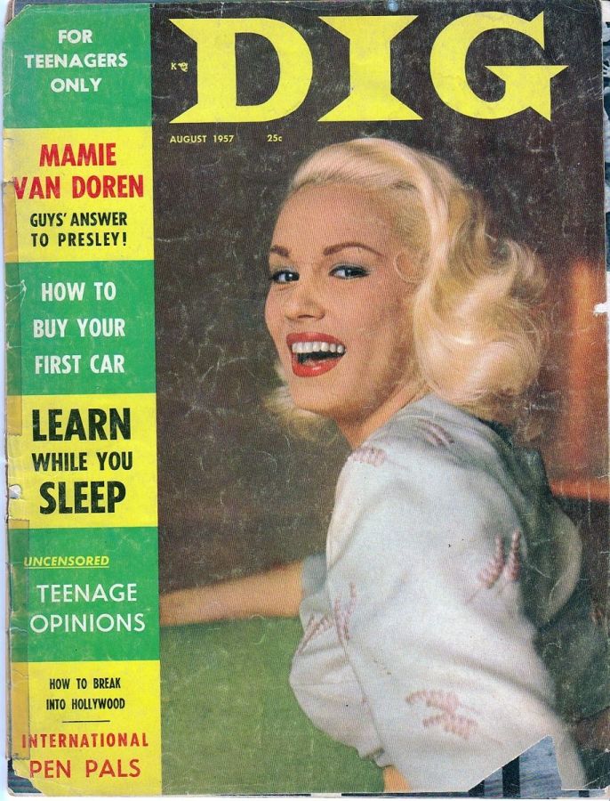 DIG magazine side cover August 1957