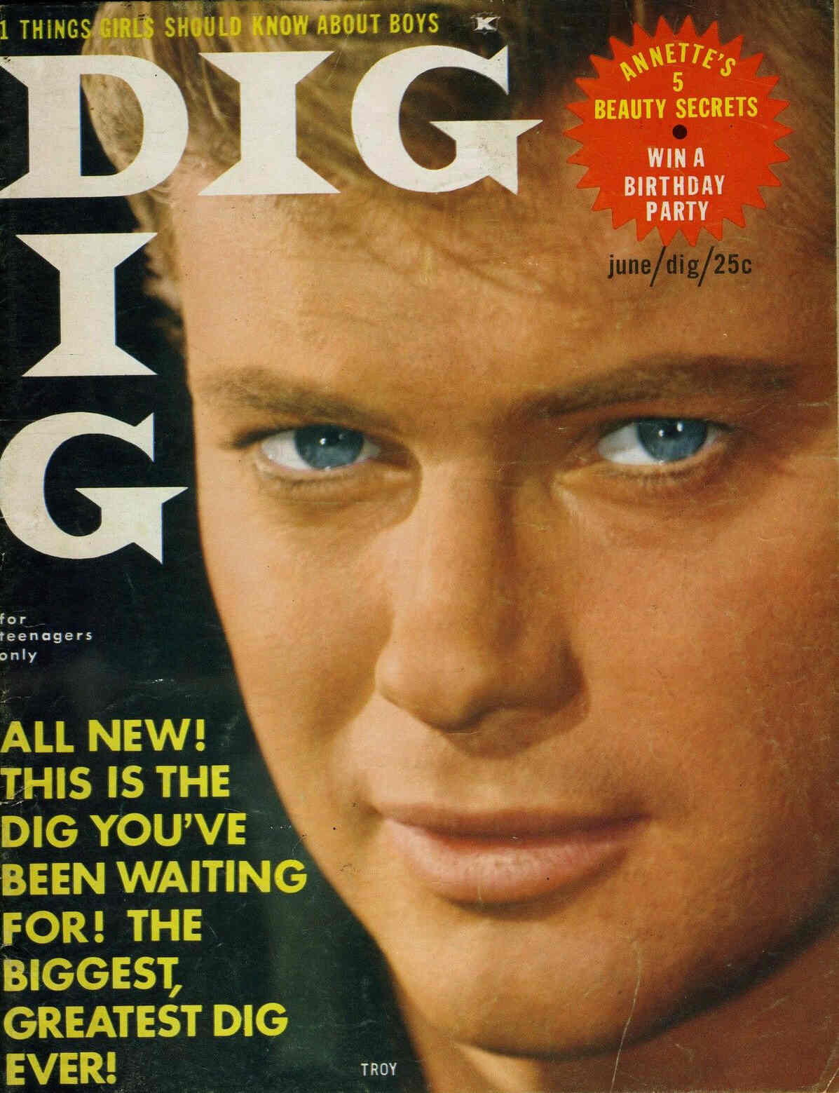 DIG magazine side cover June 1961