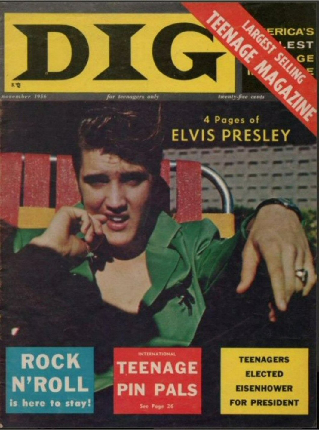 DIG magazine side cover  Vol 1 No  7  November 1956