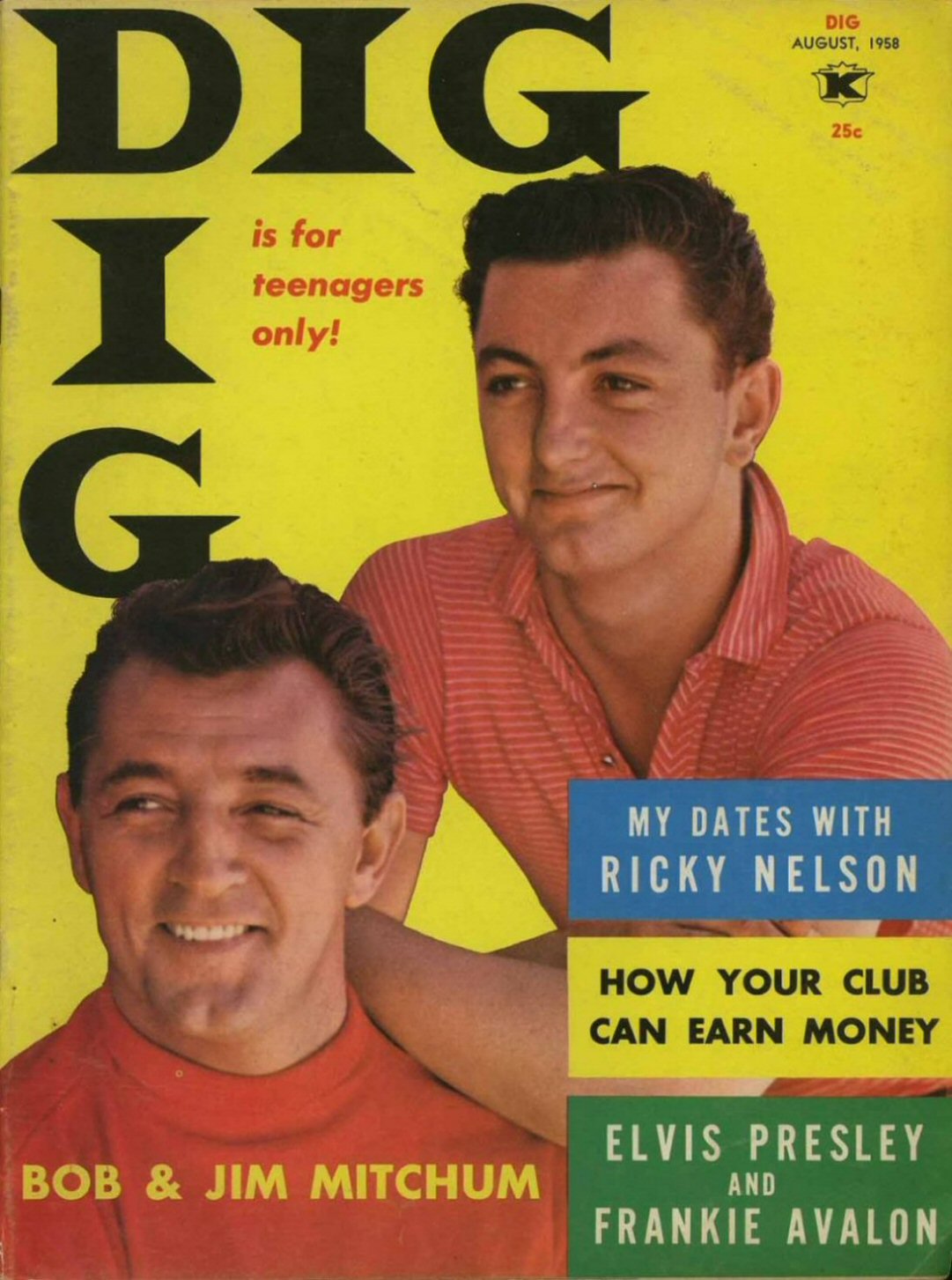 DIG magazine side cover  August 1958