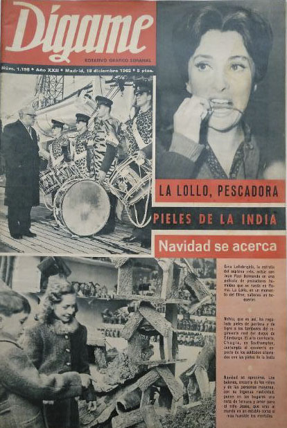 DIGAME magazine side cover Issue 1198 18 December 1962