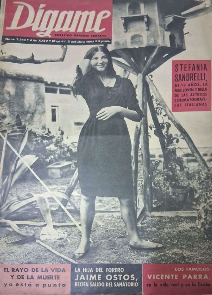 DIGAME magazine side cover Issue 1240 8 October 1963