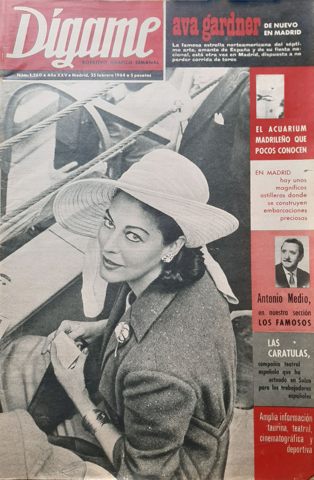 DIGAME magazine side cover Issue 1260 25 February 1964