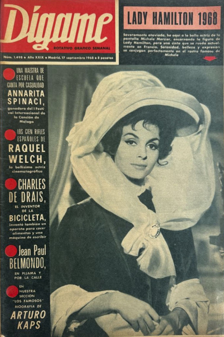 DIGAME magazine side cover Issue 1498 17 September 1968