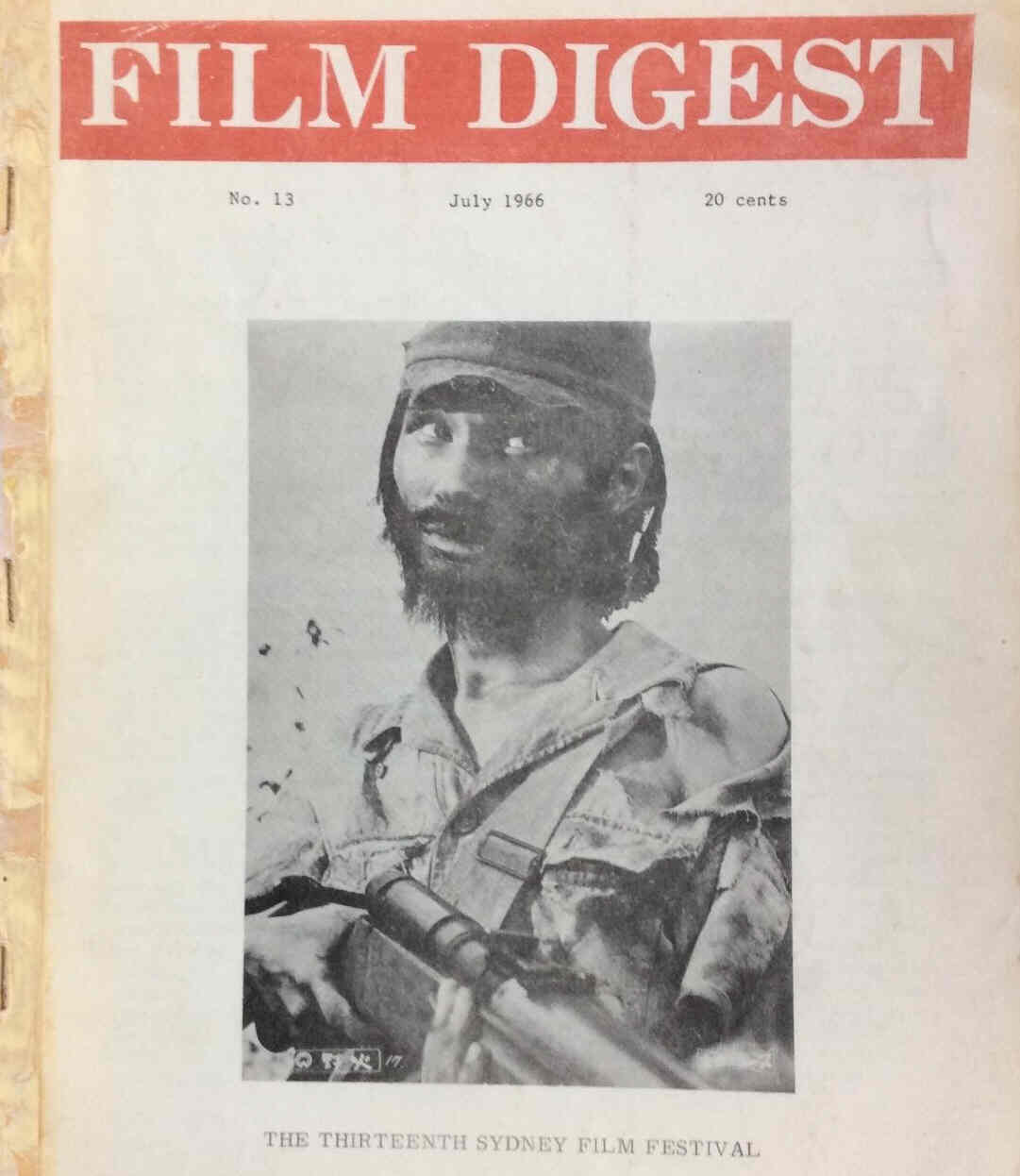 FILM DIGEST (Au) magazine side cover Issue 13 July 1966