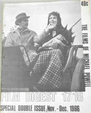 FILM DIGEST (Au) magazine side cover Issue 17/18 November/December 1966