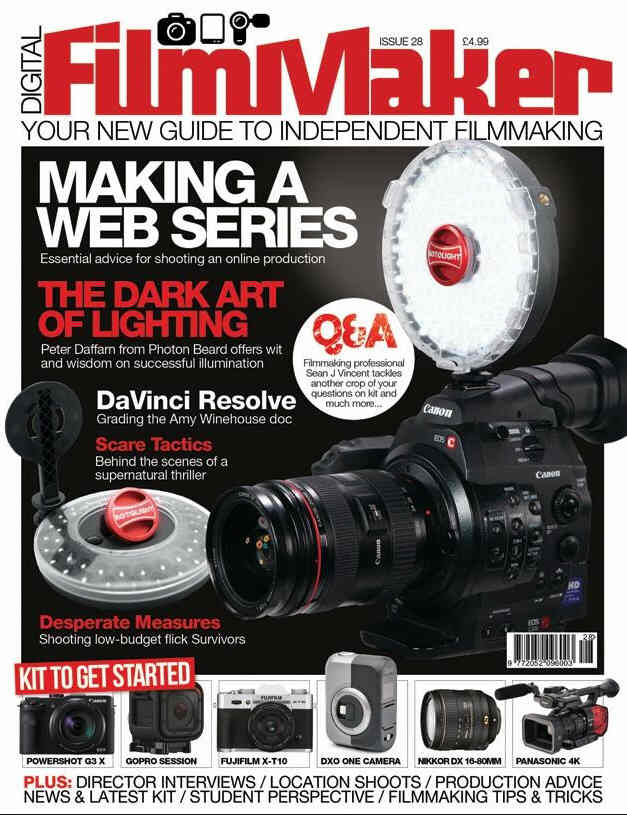 DIGITAL FILMMAKER magazine side cover Issue 28 August/September 2015