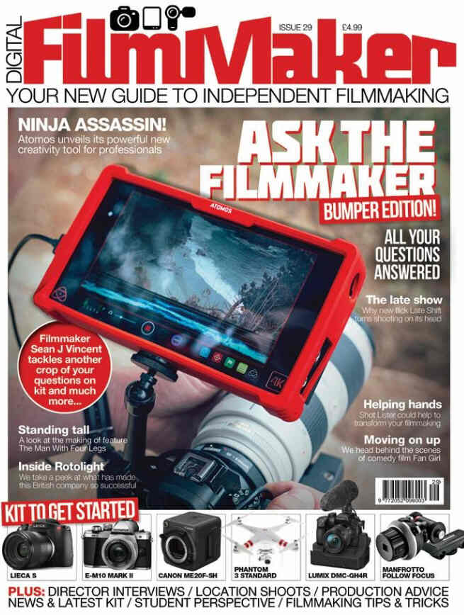 DIGITAL FILMMAKER magazine side cover Issue 29 October 2015