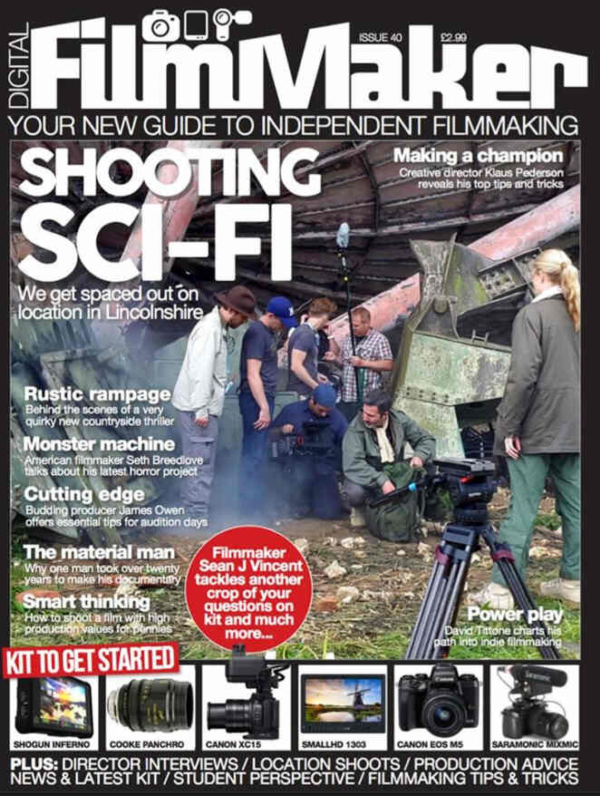 DIGITAL FILMMAKER magazine side cover Issue 40 October 2016