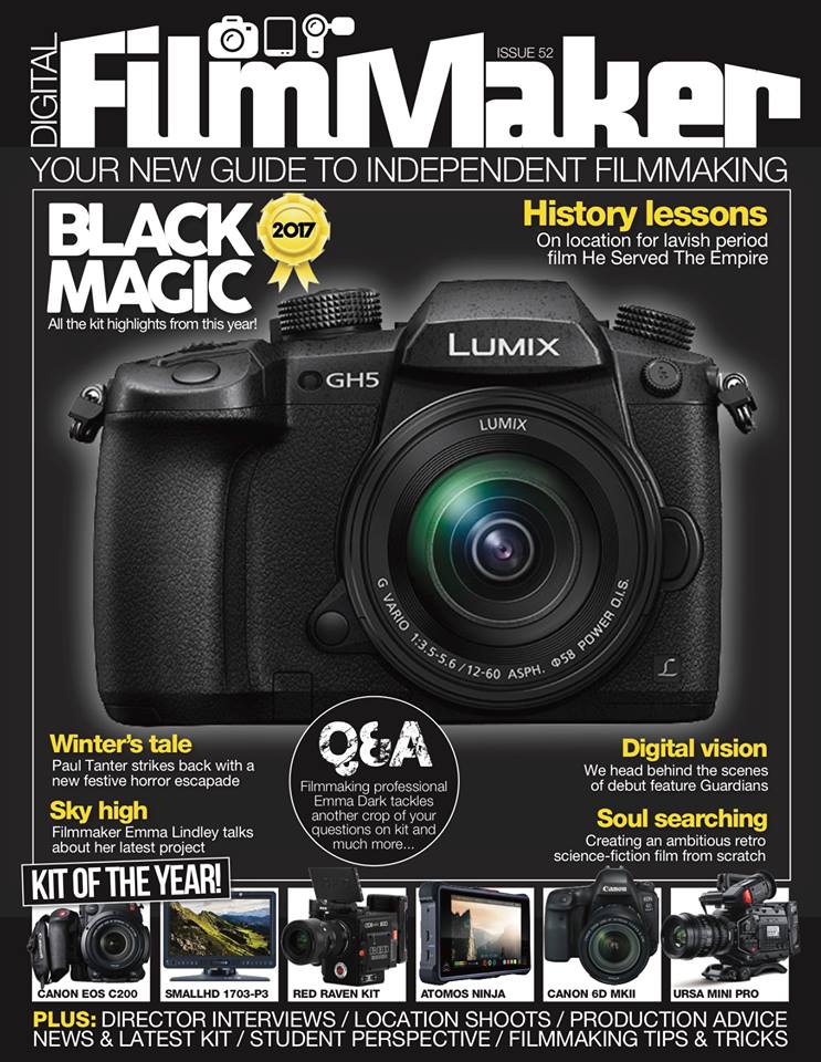 DIGITAL FILMMAKER magazine side cover Issue 52  December 2017