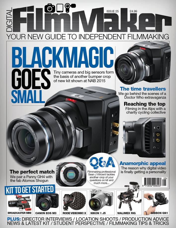 DIGITAL FILMMAKER magazine side cover Issue 25 May 2015