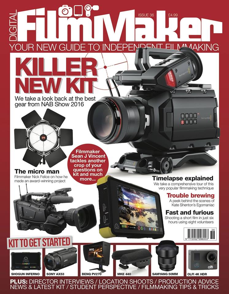 DIGITAL FILMMAKER magazine side cover Issue 36 May 2016