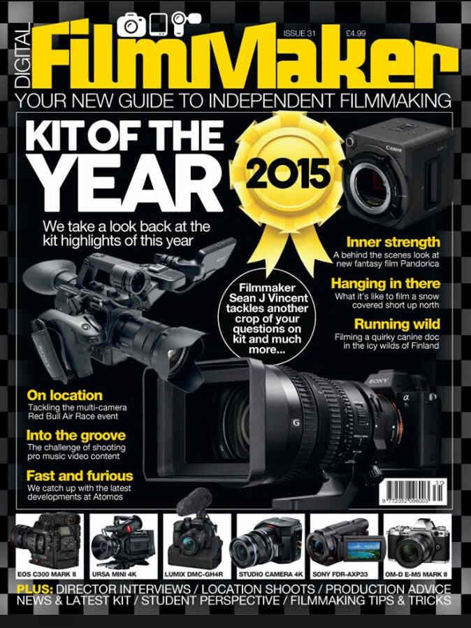 DIGITAL FILMMAKER magazine side cover Issue 31 December 2015