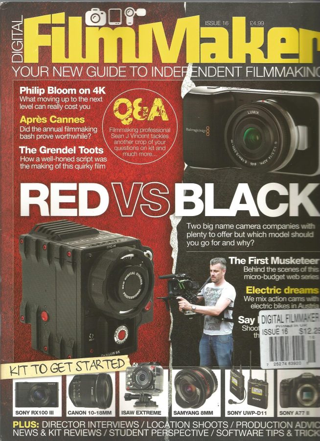 DIGITAL FILMMAKER magazine side cover Issue 16 June 2014