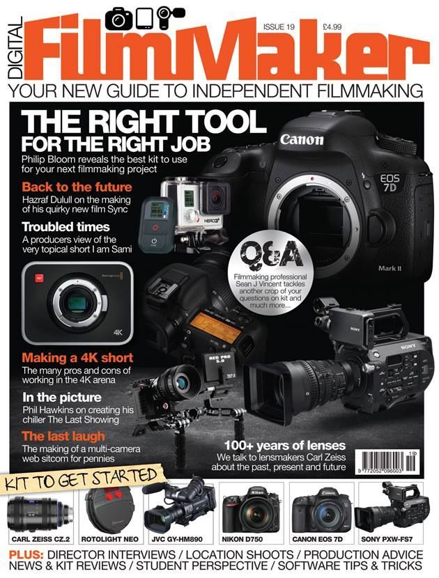 DIGITAL FILMMAKER magazine side cover Issue 19 October 2014