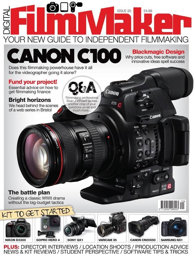 DIGITAL FILMMAKER magazine side cover Issue 20 November 2014