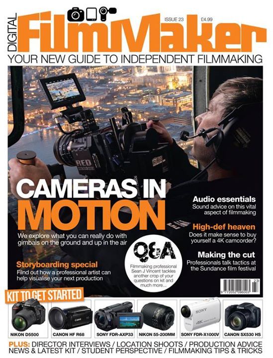 DIGITAL FILMMAKER magazine side cover Issue 23 February 2015