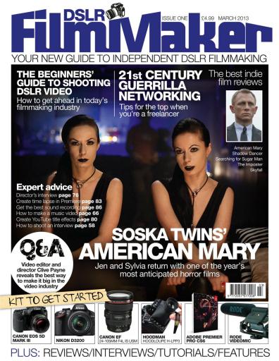 DIGITAL FILMMAKER magazine side cover Issue 1 March 2013