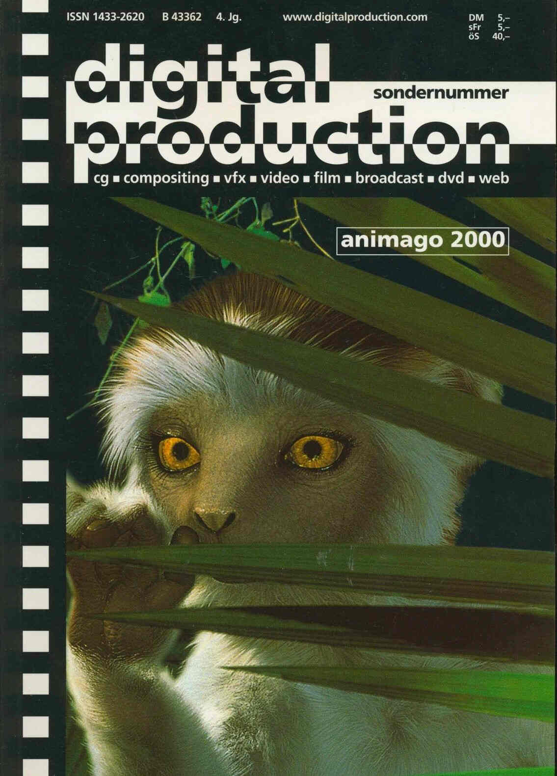 DIGITAL PRODUCTION magazine side cover April 2000