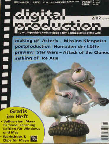 DIGITAL PRODUCTION magazine side cover March/April 2002