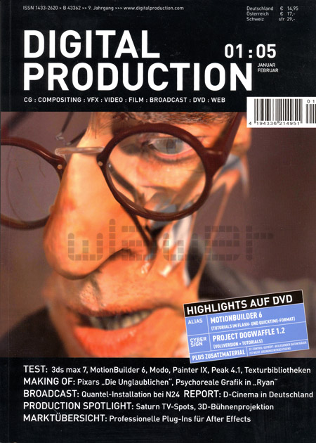 DIGITAL PRODUCTION magazine side cover January/February 2005
