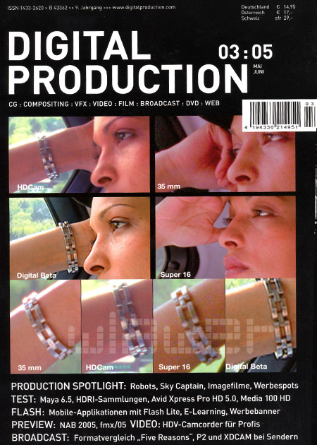 DIGITAL PRODUCTION magazine side cover May/June 2005