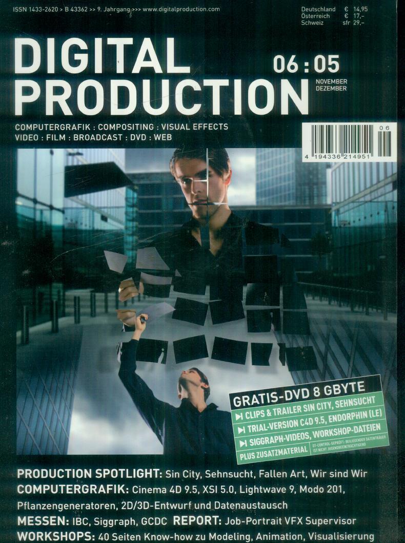 DIGITAL PRODUCTION magazine side cover November/December 2005