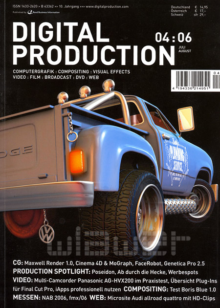 DIGITAL PRODUCTION magazine side cover July/August 2006