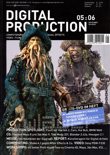 DIGITAL PRODUCTION magazine side cover September/October 2006