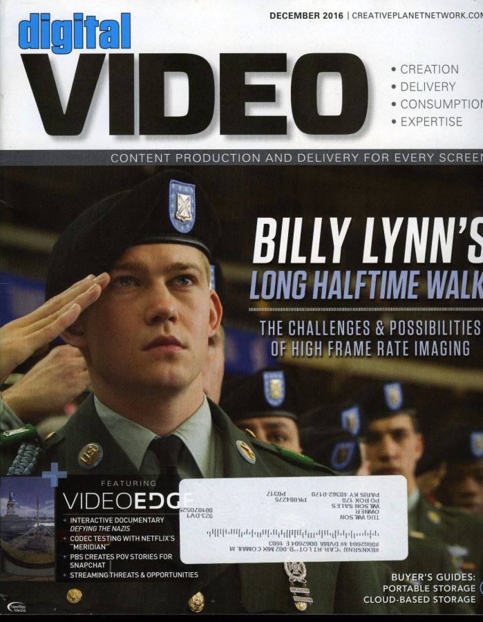 DIGITAL VIDEO magazine side cover  December 2016