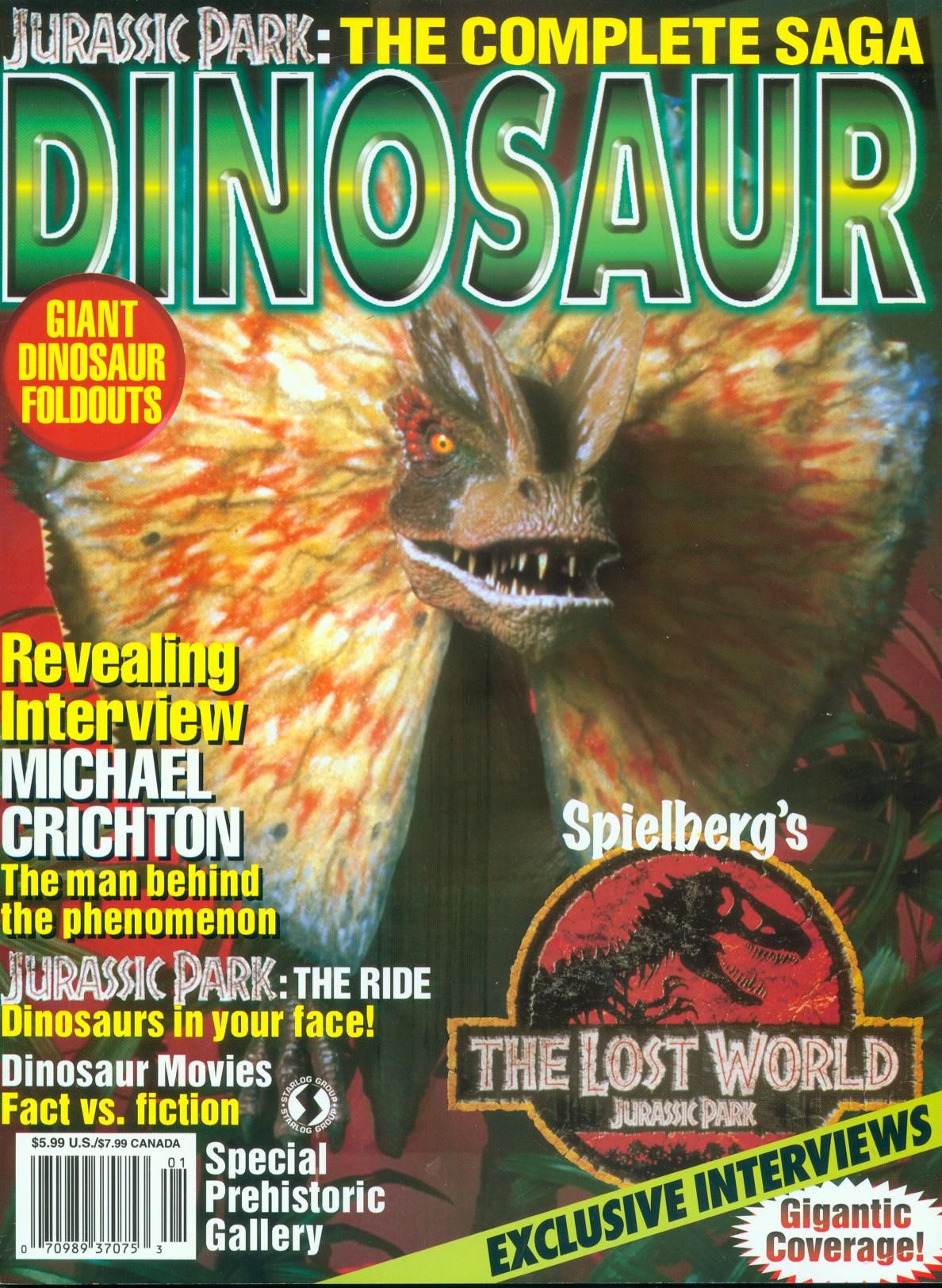 DINOSAUR (Starlog) magazine side cover   1997