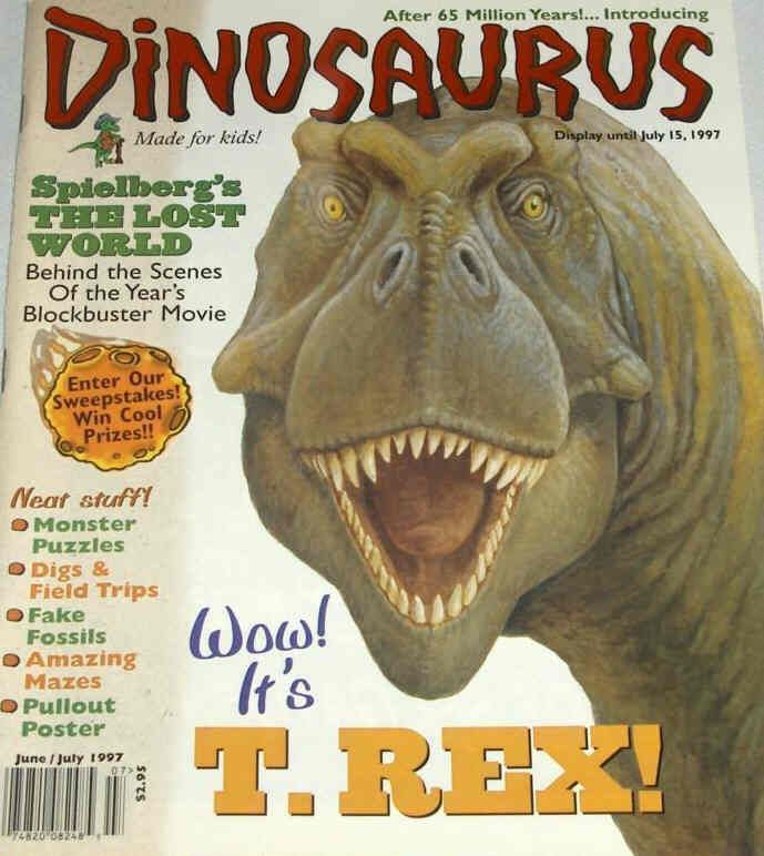 DINOSAURUS magazine side cover June/July 1997