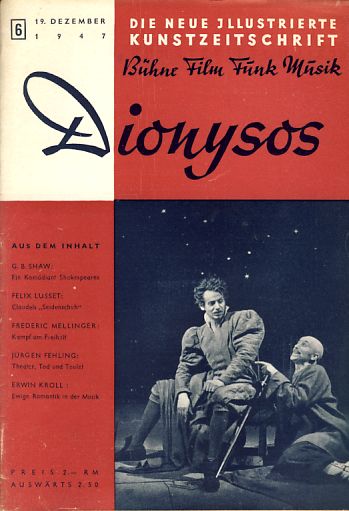 DIONYSOS magazine side cover Issue 6 19 December 1947